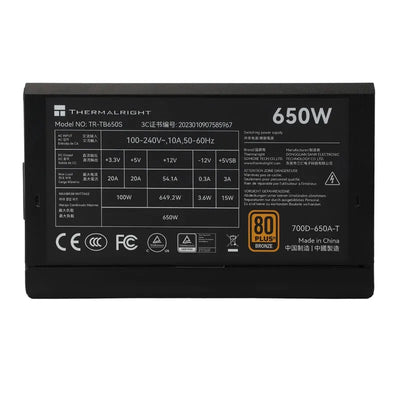 TR-TB650S Rated Power Supply 450W 550W 650W 750W 80PLUS Bronze Medal Desktop Esports Computer Power Supply