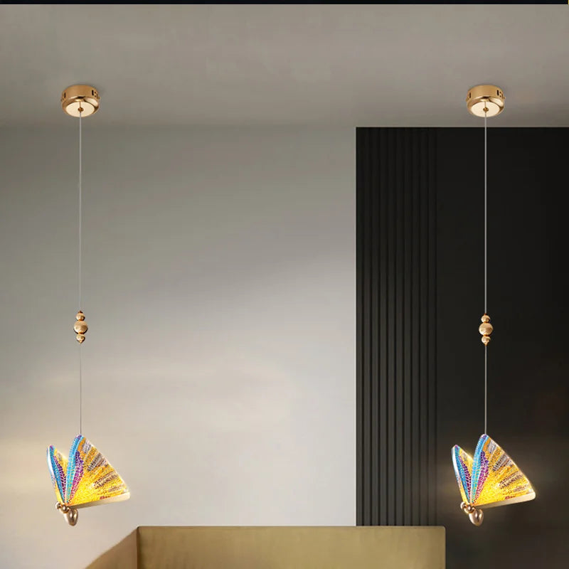 Butterfly LED Pendant Light Indoor Lighting Bedside Led Lights For Home  Staircase Bedroom Room Decor Modern