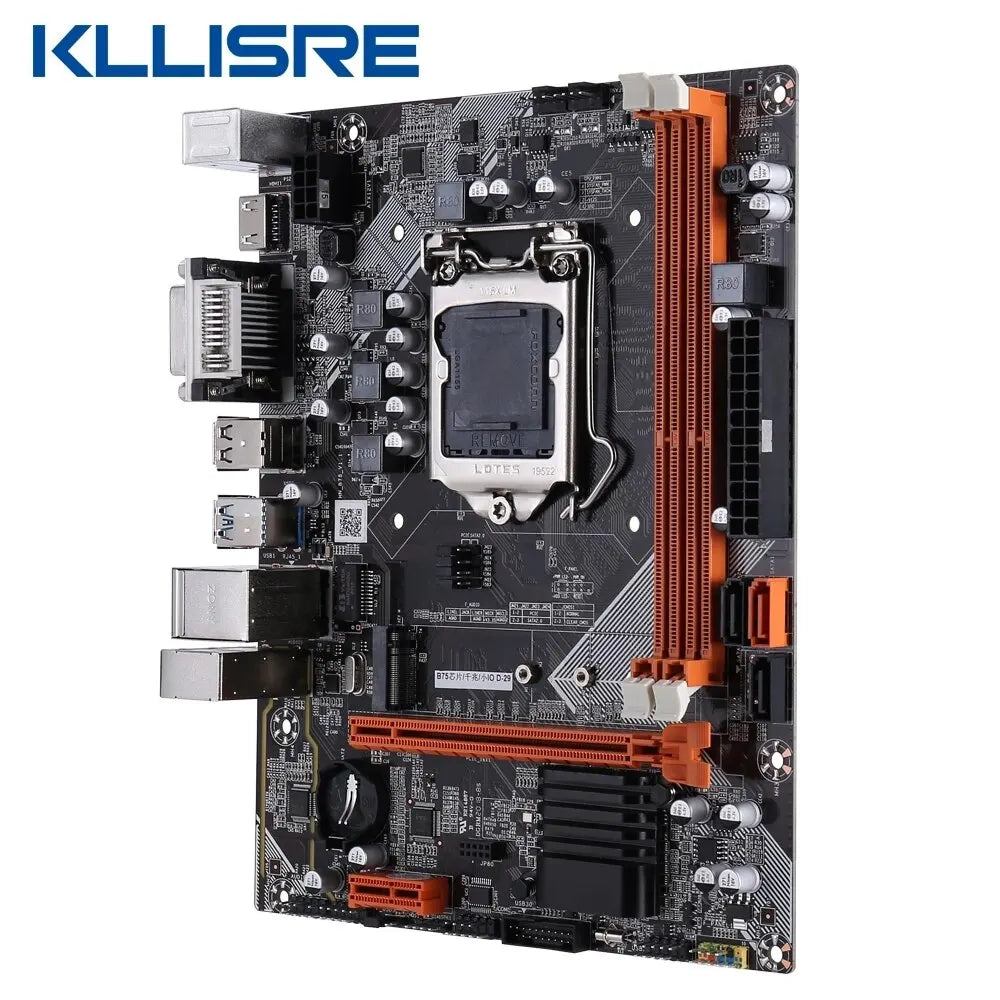 Kllisre B75 Desktop Motherboard M.2 LGA 1155 for I3 I5 I7 CPU Support DDR3 Memory