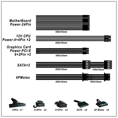 Power Supply 700W for PC  Active PFC Fonte Atx 650W Gamer Rgb Source 110V/220V GAMESD700 Pico Psu