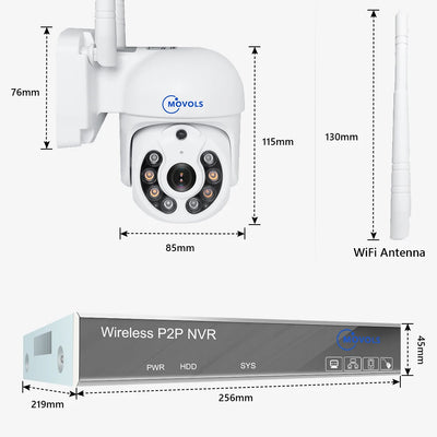 H.265 3MP 5MP Wireless CCTV System Two Way Audio Waterproof PTZ WIFI IP Security Camera 10CH NVR Video Surveillance Kit