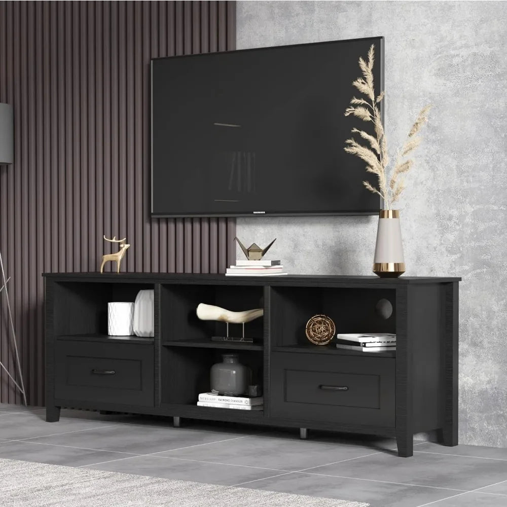 TV bench can hold up to 60 inches, entertainment center media console table, 70" stand