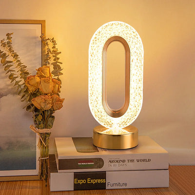 Crystal LED Table Lamp Stepless Dimming USB Charging Touch Switch Remote Control Bedside Light Living Room Decoration Desk Lamp