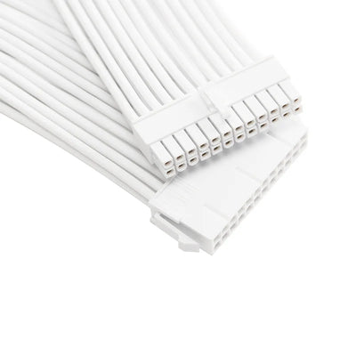 FormulaMod All White PSU Extension Cable Kit , Solid Color Cable Solid Combo 300mm ATX24Pin PCI-E8Pin CPU8Pin With Combs