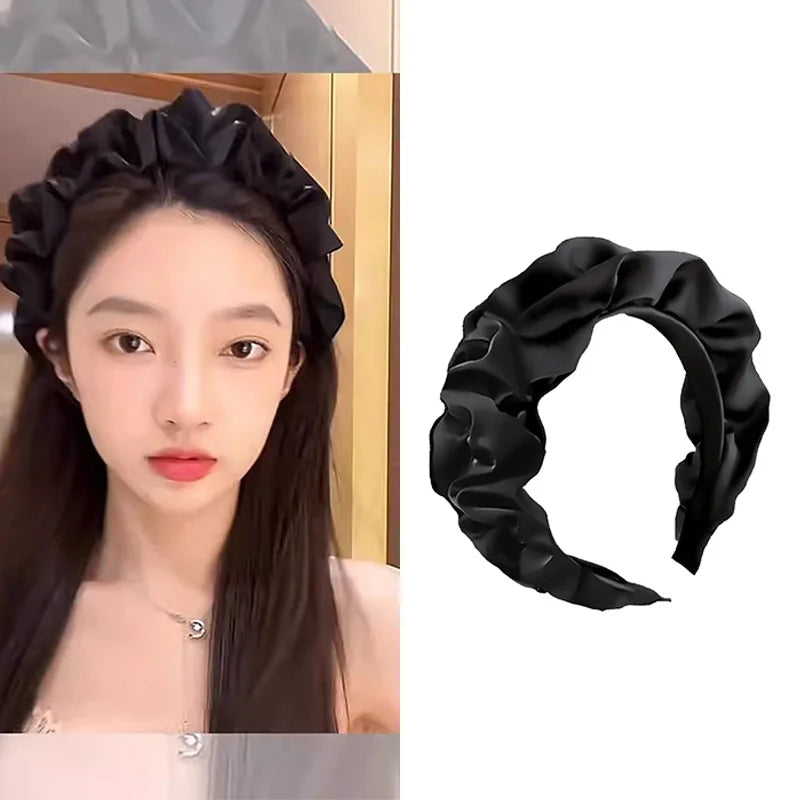 Black Fold Hairband For Women Girls Elegant Heighten Headband Hair Hoop Fashion Hair Accessories