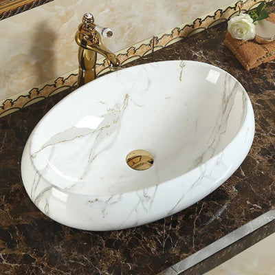 Italian Carrara Natural Stone Art Bathroom Sinks, Ceramic Bathroom Vessel Sink White Marble Wash Basin