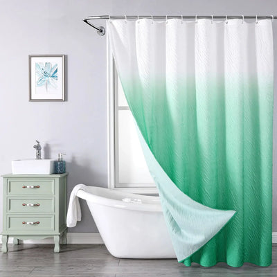 Composite foaming polyester shower curtain waterproof and mildew proof Bathroom punch-free partition curtain shower curtain