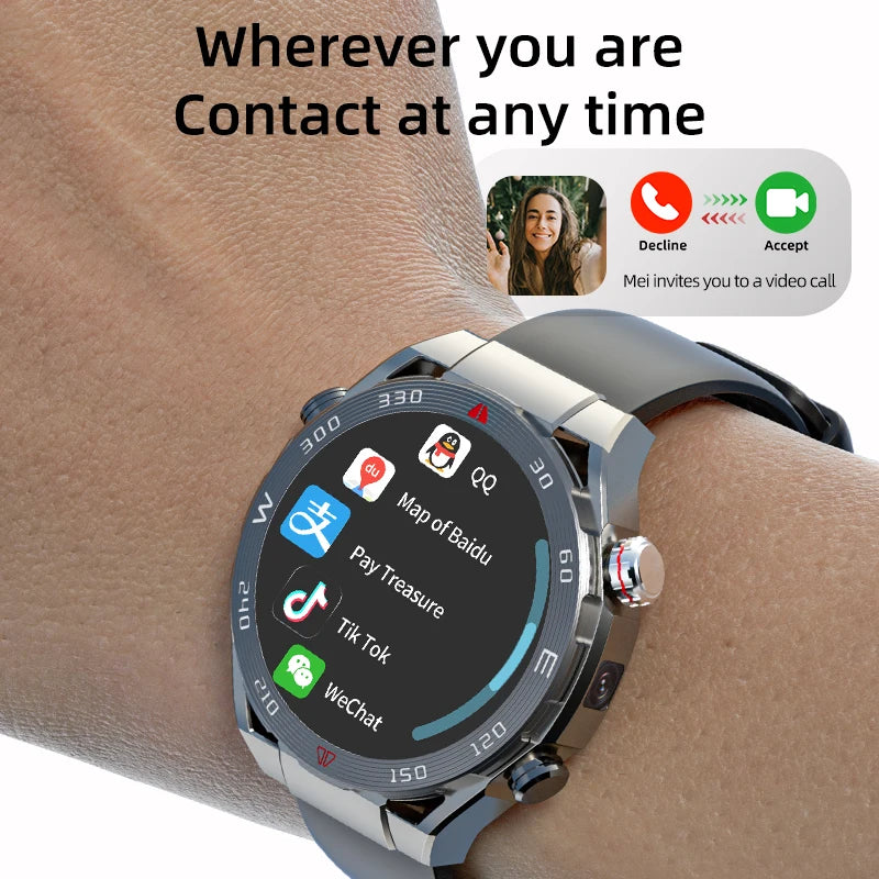 SIM Card 5G Video Call Smart Watch GPS Positioning Heart Rate Blood Oxygen Monitoring HD Camera 4G Face Unlocking Sports watch