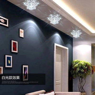 LED crystal ceiling light living room decoration corridor aisle ceiling light embedded downlight