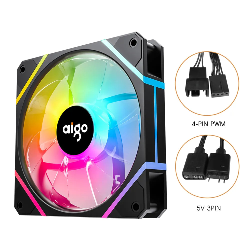 AM12PRO Rgb Fan Ventoinha PC 120mm Computer Case Fan Kit Water Cooler 4pin PWM CPU Cooling Fans 3pin5v argb 12cm Ventilador