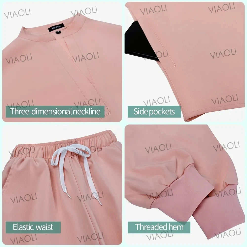 Clinical Surgical Uniforms Medical Scrubs Uniforms Sets Women Hospital Working Clothes Nurse Accessories Dental Workwear