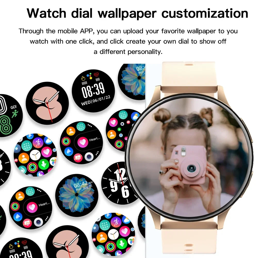 Xiaomi Fashion New Smart Watch Round Smartwatch Bluetooth Calls Watches Men Women Fitness Bracelet Custom Watch Face +Gift Box