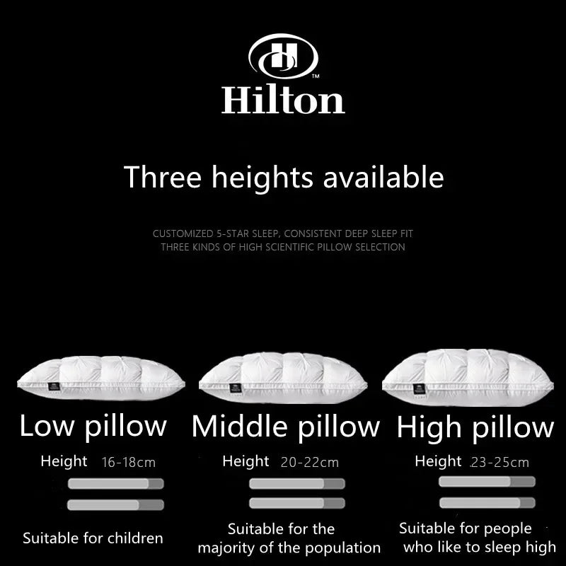 High-end down comfortable pillow5-star hotel pillow down pillow core cotton white goose down 3-dimensional cervical pillow core