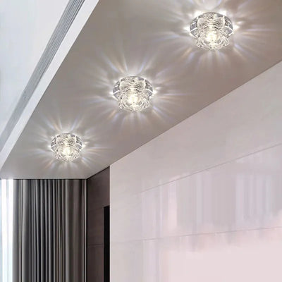 LED crystal ceiling light living room decoration corridor aisle ceiling light embedded downlight