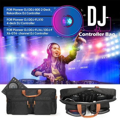 DJ Controller Padded Storage Bag Turntables Protective Case for Pioneer DJ DDJ-800 DDJ-FLX104 FLX6 for Numark Mixtrack Platinum