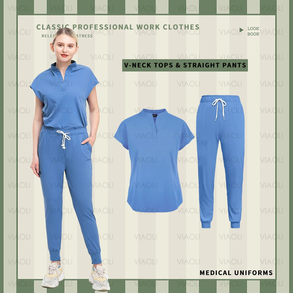 Clinical Surgical Uniforms Medical Scrubs Uniforms Sets Women Hospital Working Clothes Nurse Accessories Dental Workwear