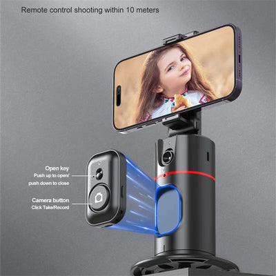 360 Rotation Gimbal Stabilizer Selfie Stick Monopod Desktop tracking gimbal PTZ For Tiktok Smartphone live