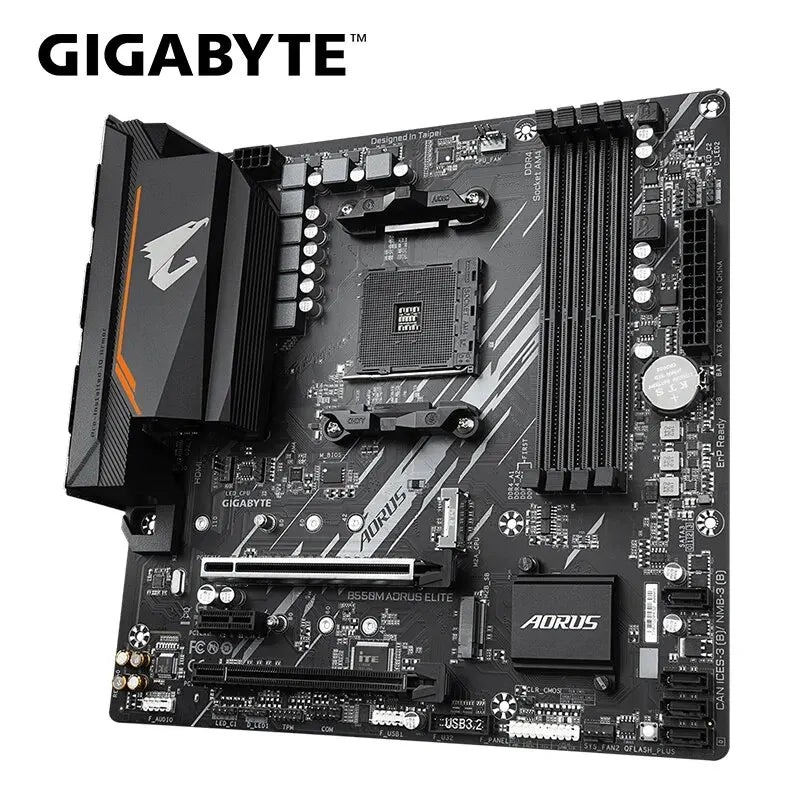 GIGABYTE New B550M AORUS ELITE Motherboard Micro-ATX Socket AM4 For Ryzen 5000 4000 3000 Series CPU Dual Channel DDR4 SATA3 M.2