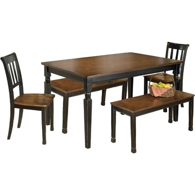 Owingsville Rustic Farmhouse Dining Room Table Home Furniture Black & Brown Kitchen Table With Chairs Dinning Tables Sets Mobile